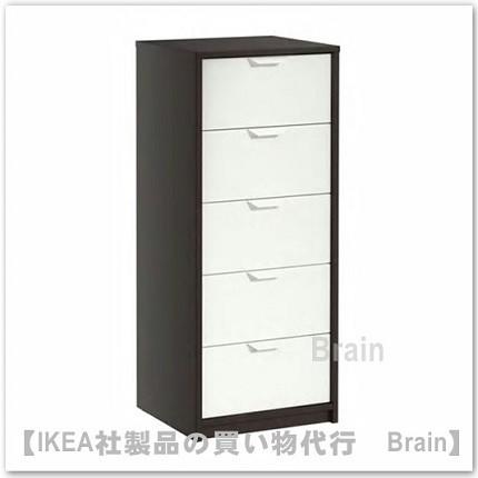 保存版 ｉｋｅａ イケア Askvoll チェスト引き出し 5 ブラックブラウン ホワイト 海外正規品 Uni Labs Com