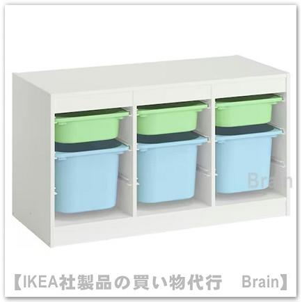 【お取引中】イケア　トロファスト TROFAST トロファスト 収納コンビネーション ボックス/トレイ付