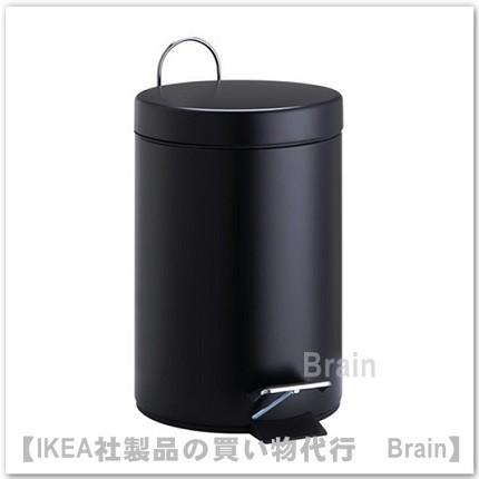 ｉｋｅａ イケア Vorgod ペダル式ゴミ箱3l ブラック Selectshop Brain 通販 Yahoo ショッピング