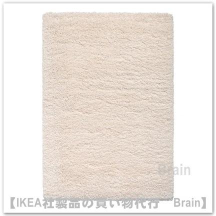 【美品】IKEA シャギーラグ VOLLERSLEV 白 133×195 イケア（IKEA） VOLLERSLEV/ヴォルルスレヴ シャギーラグ133x195 cm