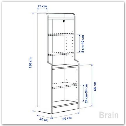 イケア（IKEA） DALRIPA/ダールリパ 本棚60x150 cm ホワイト(905.285