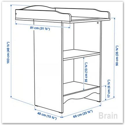 イケア（IKEA） SMAGORA/スモヨーラ おむつ替え台/本棚 ホワイト