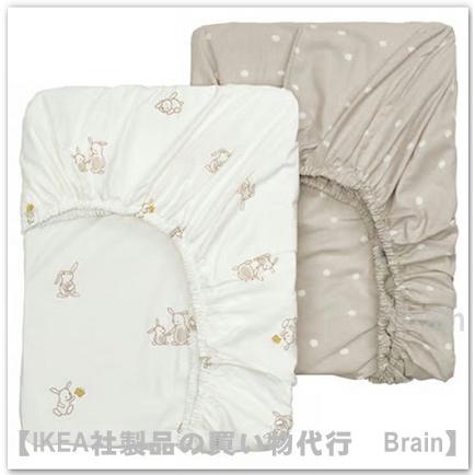 イケア（IKEA） LEN/レーン ボックスシーツベビーベッド用60x120 cm 2