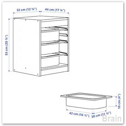 イケア（IKEA） TROFAST/トロファスト 収納コンビネーション32x44x53