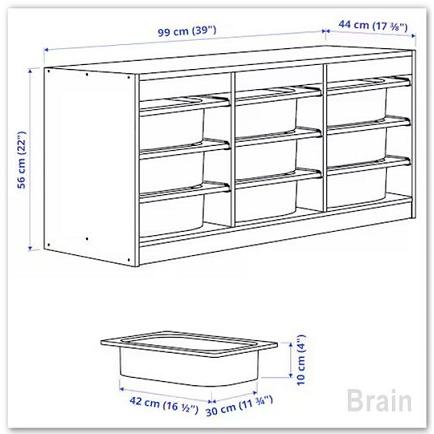 ＩＫＥＡ/イケア TROFAST/トロファスト 収納コンビネーション99x44x56 cm ホワイト/ライトオレンジ（995.845.26/99584526）の画像