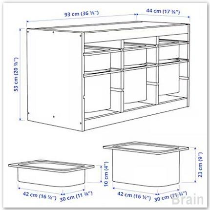ＩＫＥＡ/イケア TROFAST/トロファスト 収納コンビネーション93x44x53 cm ライトホワイトステインパイン/ホワイト・ブライトグリーン（995.845.45/99584545）の画像