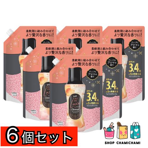 6個セット　レノア オードリュクス [新モデル] Eternal お洗濯の香り付けビーズ ホワイトムスク&アプリコットの香り 詰め替え 1600mL | レノア