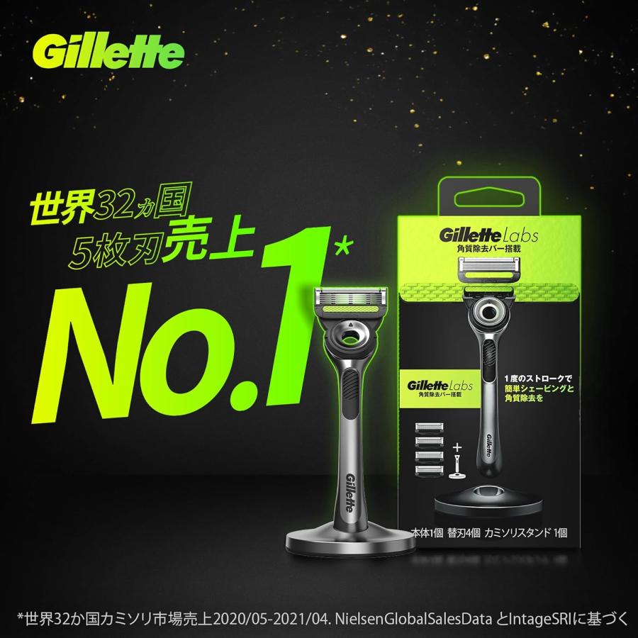 Gillette Labs ジレット ラボ 髭剃り 替刃 6個 カミソリ 剃刀 メンズ
