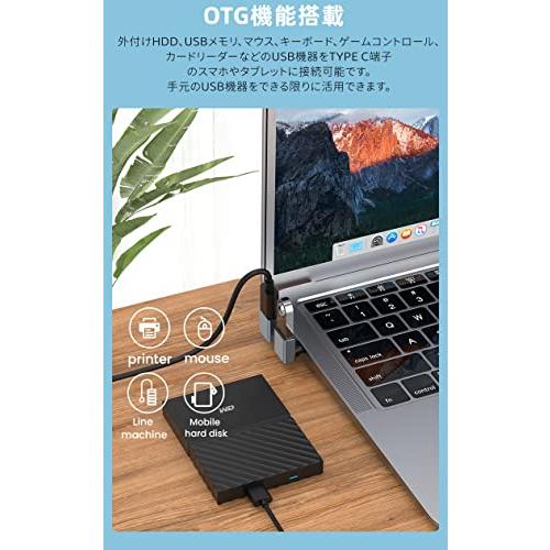 YFFSFDC USB-C & USB 3.1 変換アダプタ L字型 上下 3個セット (Type C - USB A 3.1 メス) 最大10Gbps高速データ転送 OTG対応 MacBook Pro/MacBook Ai｜shop-chocolat｜02