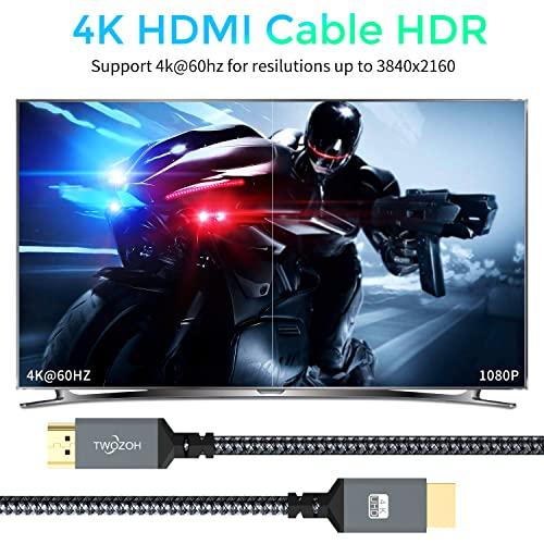 HDMI ケーブル 5M, Twozoh HDMI 2.0 4K/60Hz 2160p 1080p 3D HDCP 2.2 ARC 規格, 編組ナイロン, Nintendo Switch、PS5、PS3、PS4、PC、プロジェクタ｜shop-chocolat｜02