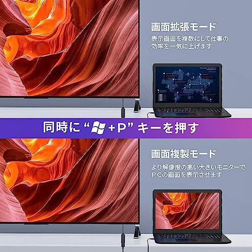 USB C HDMI 変換アダプター RayCue タイプ C HDMI 変換ケーブル 4K タイプ C HDMI 変換コネクター Thunderbolt 3/4 デバイス 2023最新 MacBook Pro/A｜shop-chocolat｜03