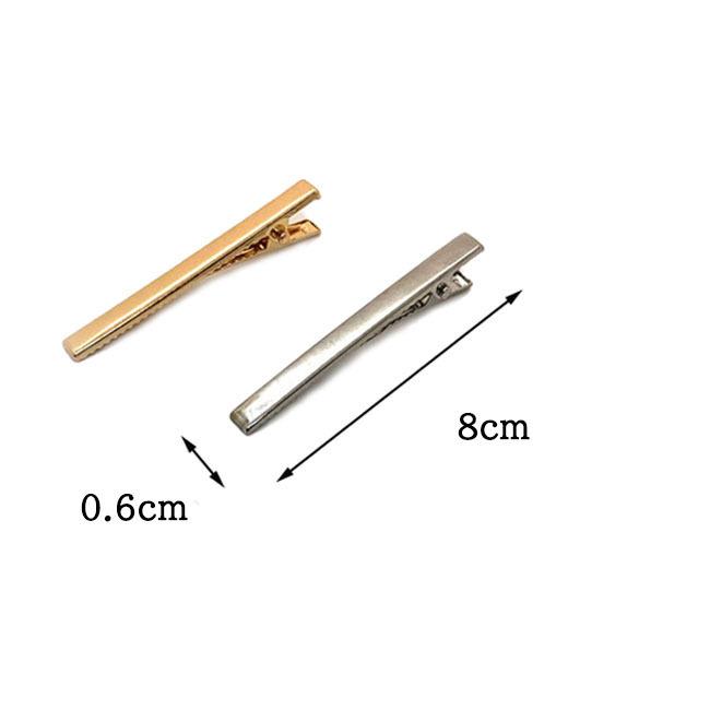 ヘアクリップ ヘアピン 8cm ゴールド シルバー ワニ口 金具 ヘア ヘアクリップ ヘアピン 8cm ゴールド シルバー ワニ口 金具 ヘア