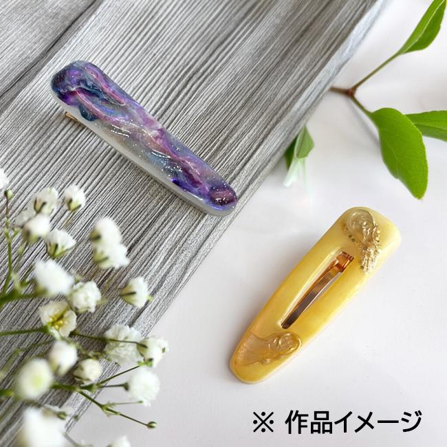 ヘアクリップ 土台 ゴールド シルバー 65mm 三角 ヘアクリップ金具
