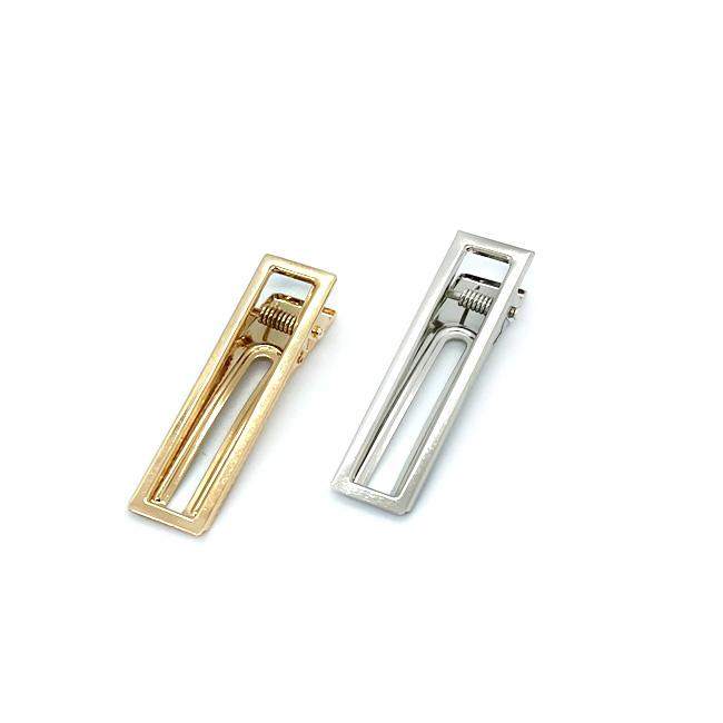 ヘアクリップ 土台 ゴールド シルバー 60mm 四角 ヘアピン ヘアクリップ 土台 ゴールド シルバー 60mm 四角 ヘアピン