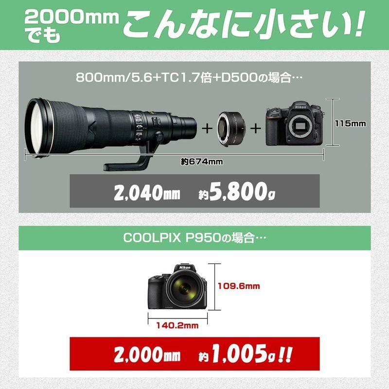 【数量限定アウトレット品】 Nikon デジタルカメラ COOLPIX P950 ブラック クールピクス P950 【JSB1283911416】(46402円)