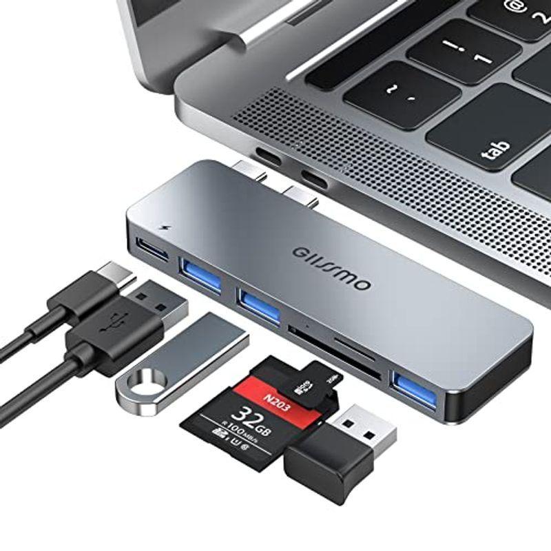 GIISSMO Macbook ハブ Macbook Air ハブ 2022 Macbook Pro USB Type C ハブ 6-IN-