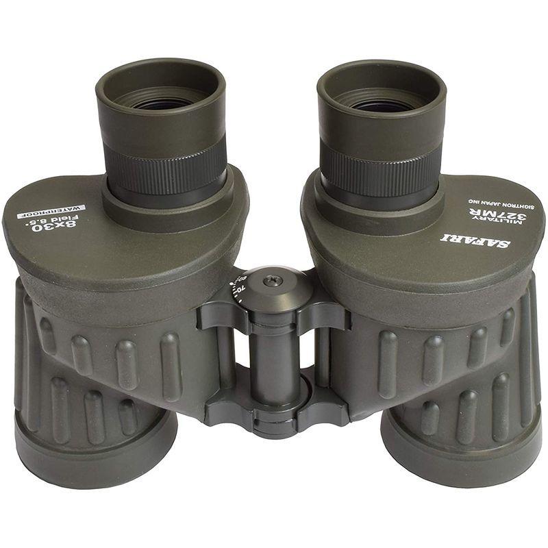 お値下げ SAFARI 双眼鏡 ポロプリズム 8倍30ｍｍ口径 ミリタリー 100/100レティクル 日本製 327MR 8X30 B126 【1028661586】(37177円)