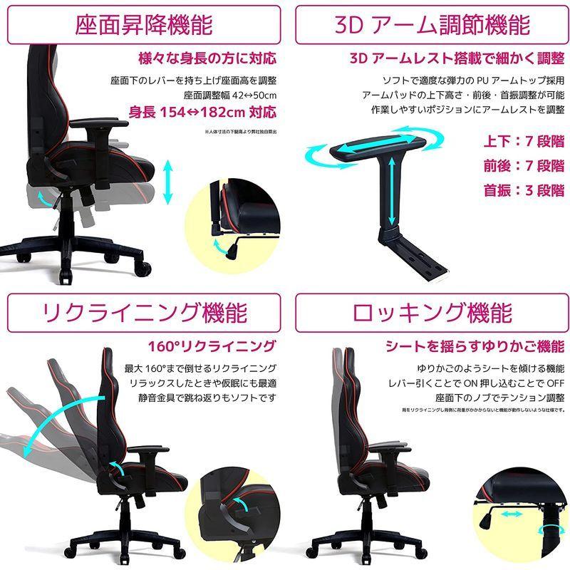 Contieaks(コンティークス) ゲーミングチェア アイガー グレー 314480 コンティークス ゲーミングチェア アイガー グレー 特徴