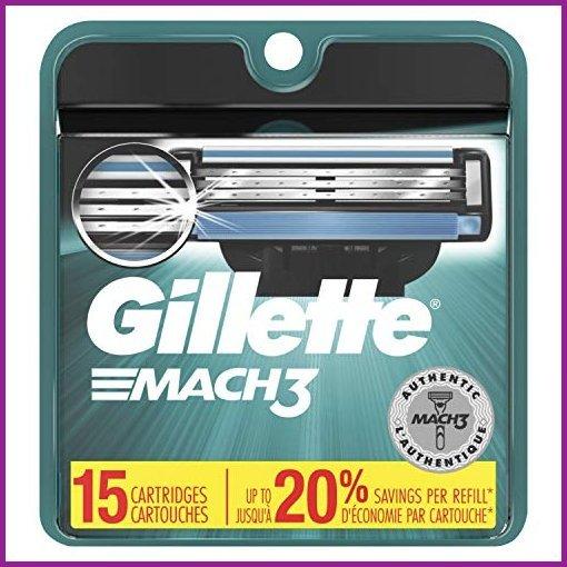 生まれのブランドで Mach3 Gillette Men’s Basic【並行輸入品】 Refills, 15 ? Blades Razor メンズシェーバー