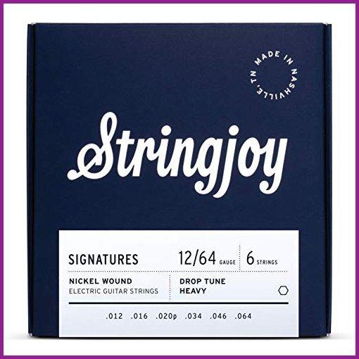 高級品市場 Heavy Tune (Drop Strings, Guitar Electric Nickel Signature DRP12 Stringjoy Gauge 12-64)【並行輸入品】 - エレキギター弦