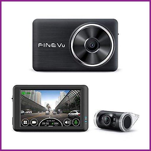 FINEDIGITAL FINEVU LX2000 Dash Cam, Front and Rear Full HD 1080P, 3.5” Touch Screen LCD, Hardwiring Cable, Samsung 32GB MicroSD Included, インスタントカメラ本体