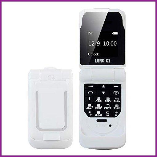 日本未入荷 Flip Mini Smallest 0.66" Latest J9 Long-CZ Bluetooth (White)【並行輸入品】 Changer Voice with Phone Cell Mobile GSM Unlocked Dialer 携帯電話本体