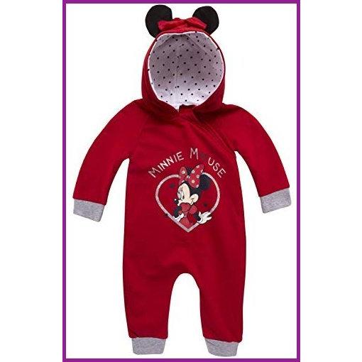 人気TOP Hooded Romper Coverall Sleeve Long Mouse Minnie Girl Baby Disney 3D Heart【並行 Red Minnie Months, 24 Size (Newborn/Infant), Ears Mouse シャツ、ブラウス