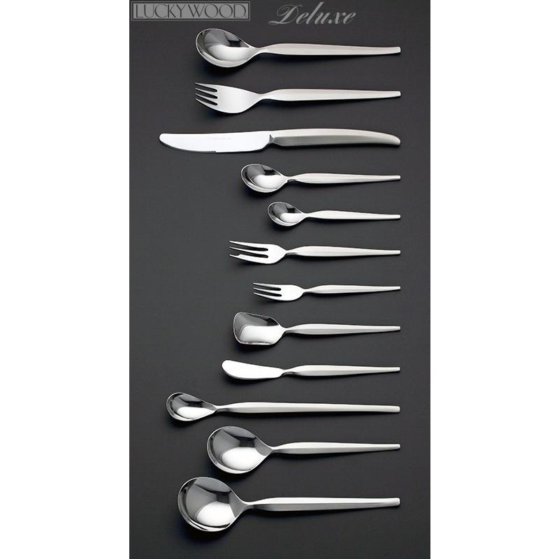 LUCKY WOOD カトラリーセット スプーン フォーク 2人用 8pc 箱