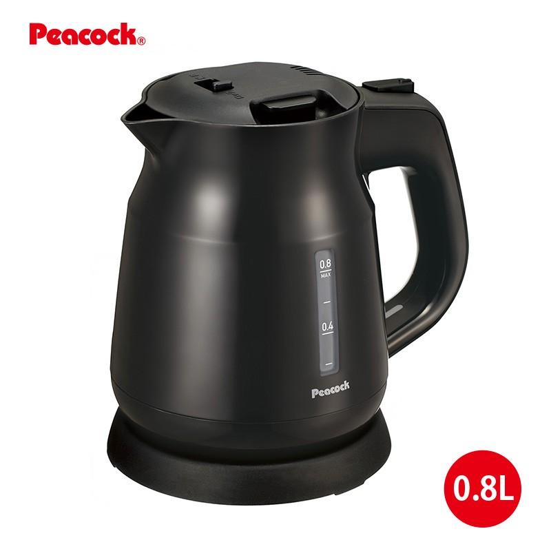 ピーコック魔法瓶工業 在庫限り 電気ケトル 0.8L ブラック WEK-08B