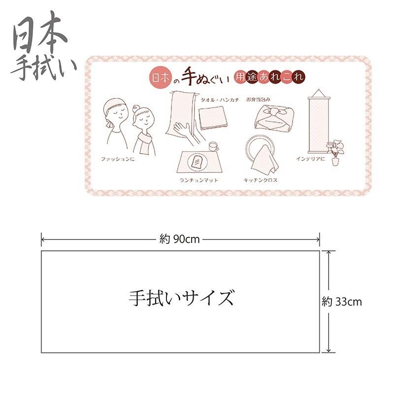 メール便可 TENUGUI 江戸の粋 日本手拭い 1枚 小桜 NC-M ぬの千代 日本製｜shop-e-zakkaya｜02