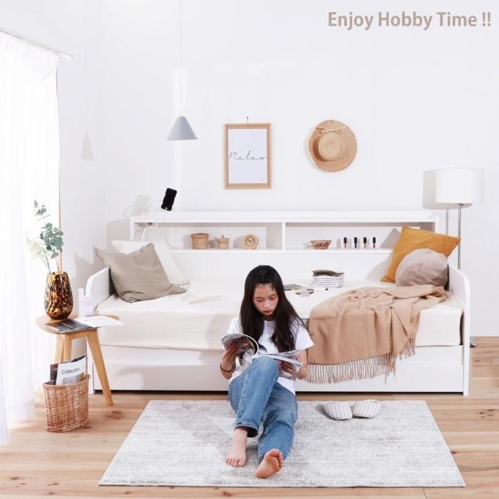 木製ソファベッド マットレス付き シングル ポケットコイルマットレス