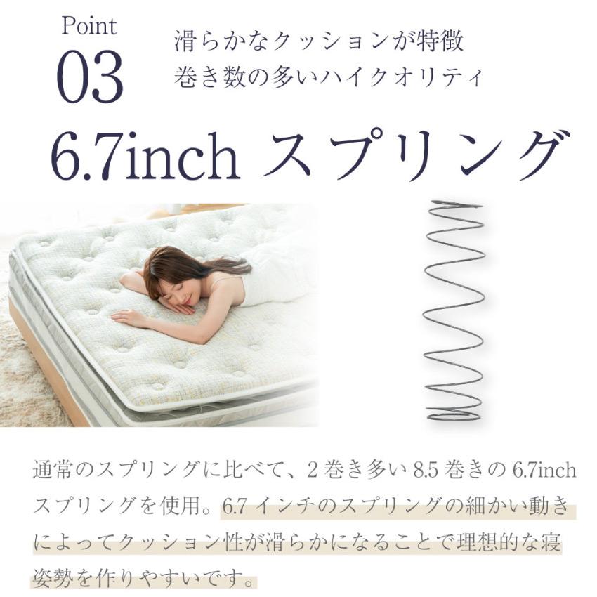 ポケットコイルマットレス 咲夜NoWay! サイズ：ダブル × 柔らかさ