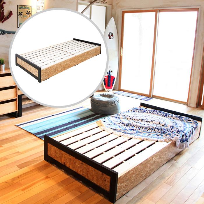 全国宅配無料 すのこベッド シングル ウエストコーストインテリア すのこベッド シングル 収納ベッド ヘッドレス ヴィンテージ感