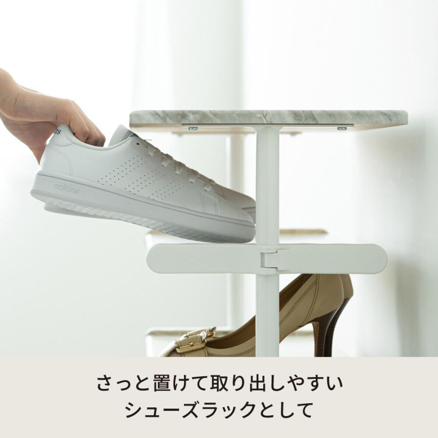 可動棚ラック 幅60 奥行30 高さ92cm  シューズボックス 下駄箱 棚板 高さ調整 玄関収納 スリム コンパクト 収納棚 大容量 薄型 マルチ収納 収納ラック_2
