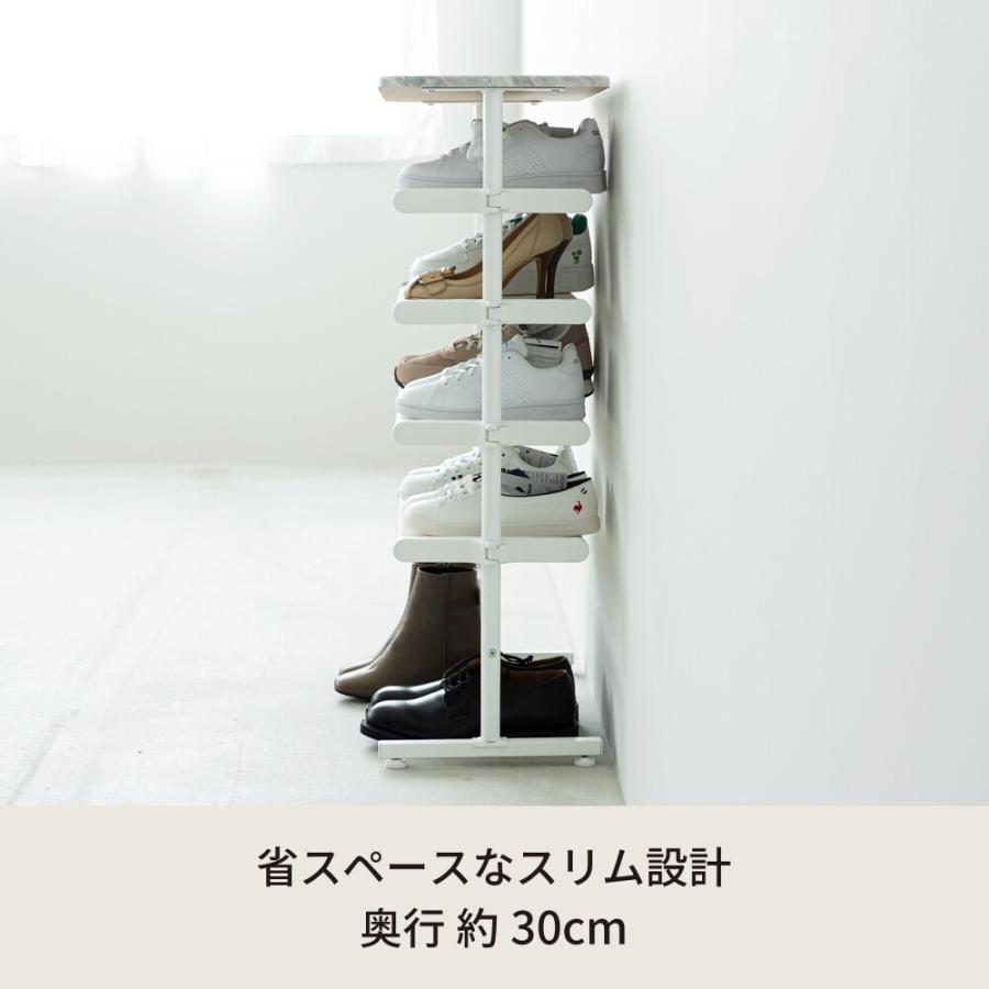 可動棚ラック 幅60 奥行30 高さ92cm  シューズボックス 下駄箱 棚板 高さ調整 玄関収納 スリム コンパクト 収納棚 大容量 薄型 マルチ収納 収納ラック_5