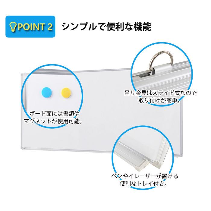 ホワイトボード 壁掛け オフィス用品 壁掛けホワイトボード 幅120サイズ 月予定タイプ_5