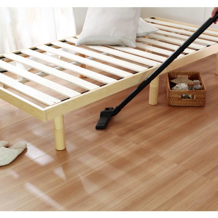 パイン材すのこベッド ナナ2 シングル ベッドフレーム 高さ調節 パイン