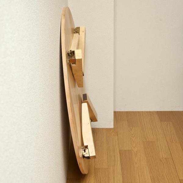 ラウンドテーブル/折りたたみローテーブル 〔丸型 直径90cm