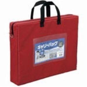 （まとめ）ミワックス キャリーバッグ CB-550-R B4 マチ付 赤〔×2セット〕