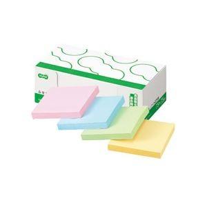 （まとめ） TANOSEE ふせん ノート正方形 75×75mm 4色 1パック（10冊） 〔×5セット〕