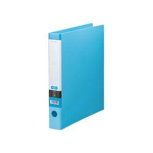 （まとめ） TANOSEE Oリングファイル A4タテ 2穴 250枚収容 背幅44mm ライトブルー 1セット（10冊） 〔×2セット〕