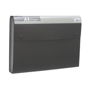 (まとめ) キングジム ドキュメントファイル(エコノミータイプ) PP表紙 A4 13ポケット 黒 2274 1冊 〔×10セット〕