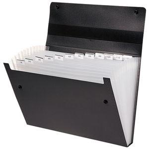 (まとめ) キングジム ドキュメントファイル(エコノミータイプ) PP表紙 A4 13ポケット 黒 2274 1冊 〔×10セット〕の画像