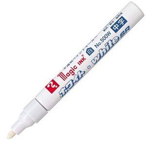 (まとめ) 寺西化学 油性ペイントマーカー マジックインキ ホワイト・white SR No.500W(中字) M500W 1本 〔×40セット〕