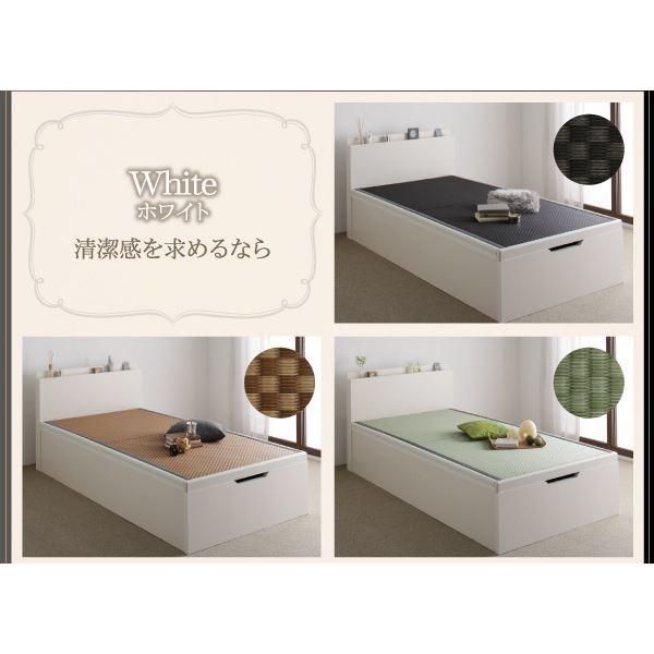 【最終値下げ】 ベッド セミダブル〔Sagesse〕グランド フレームカラー：ホワイト 畳カラー：ブラウン 美草・日本製_大容量畳跳ね上げベッド_〔Sagesse〕サジェス〔代引不可〕 【F1876939742】(67838円)