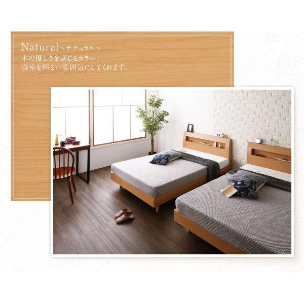 【入荷極小！新作】すのこベッド セミダブル〔Mowe〕〔マルチラススーパースプリングマットレス付き〕ナチュラル 棚・コンセント付デザインすのこベッド〔Mowe〕メーヴェ