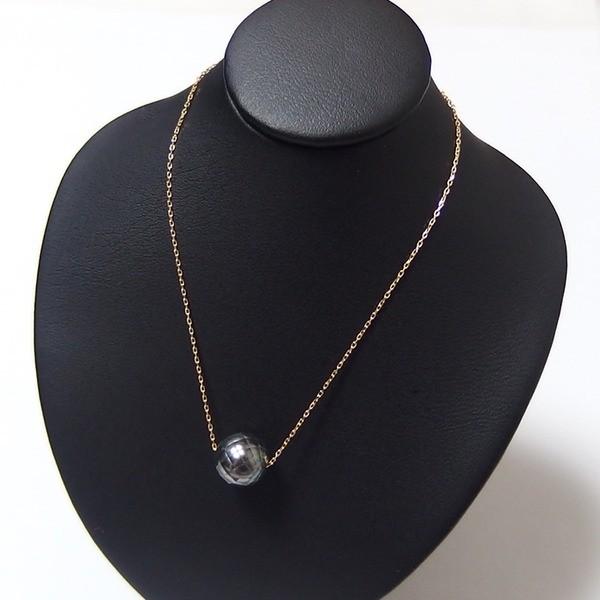 【タイムセール】 パール ネックレス 華真珠 K18 イエローゴールド 8mm 8ミリ珠 特殊カット技術 タヒチ真珠 ペンダント パール 真珠 40cm 長さ調節可能(アジャスター付き) 【2386883125】(14301円)