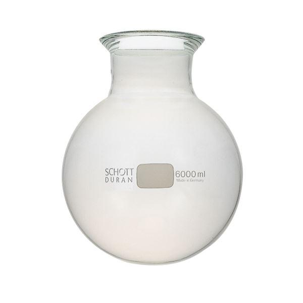 〔柴田科学〕セパラブルフラスコ 丸形 バンド式（SCHOTTタイプ） 100mm 6L 005560-6000