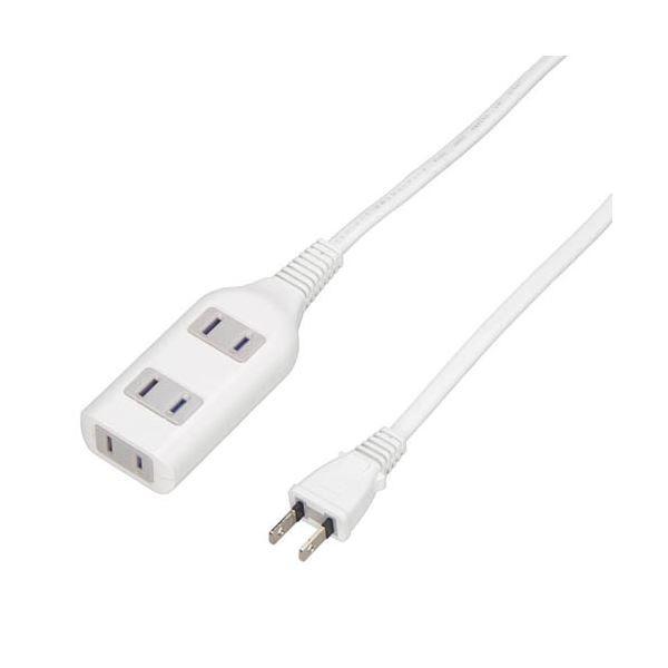 (まとめ)YAZAWA テーブルタップ3個口2m ホワイト HSL302WH〔×10セット〕