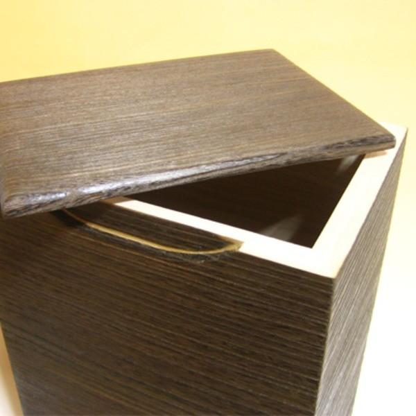 桐の米びつ/ライスストッカー 〔10kg用/焼桐〕 縦長型 泉州留河 日本製の画像